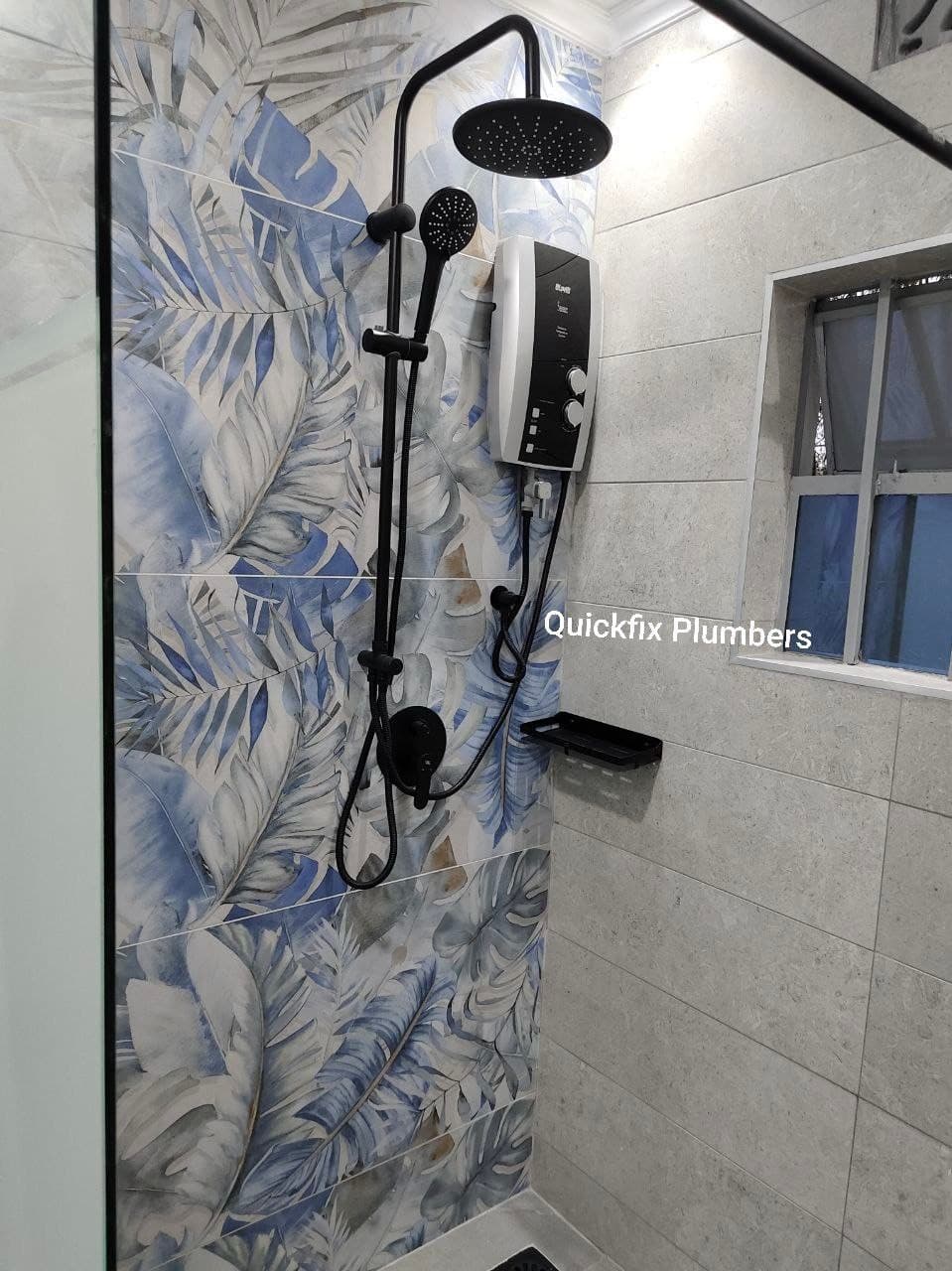 Alpha Shower Heater Black Installation Mombasa | Quickfix