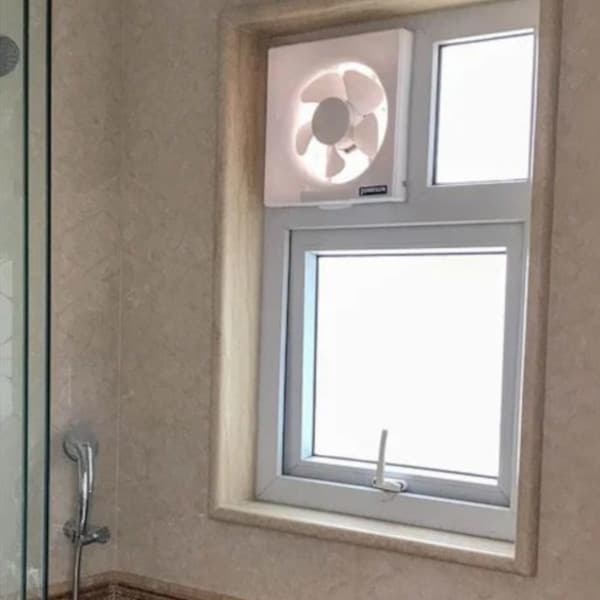 Bathroom Aluminium Window with Exhaust Fan in Kenya | Ventilated Bathroom Windows Nairobi