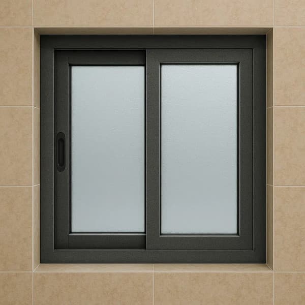 Bathroom Sliding Aluminium Window Grey Frame in Kenya | Modern Bathroom Windows Nairobi