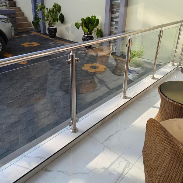 Framed Stainless Steel Balcony Glass Railing in Kenya | Durable Balustrades Nairobi