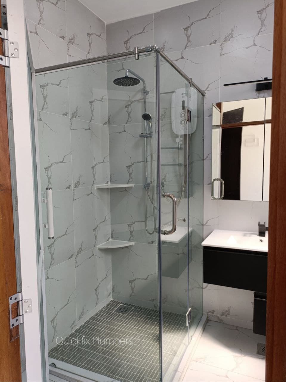 Tempered Glass Shower Cubicle Installation in Mombasa | Shower Door Kenya