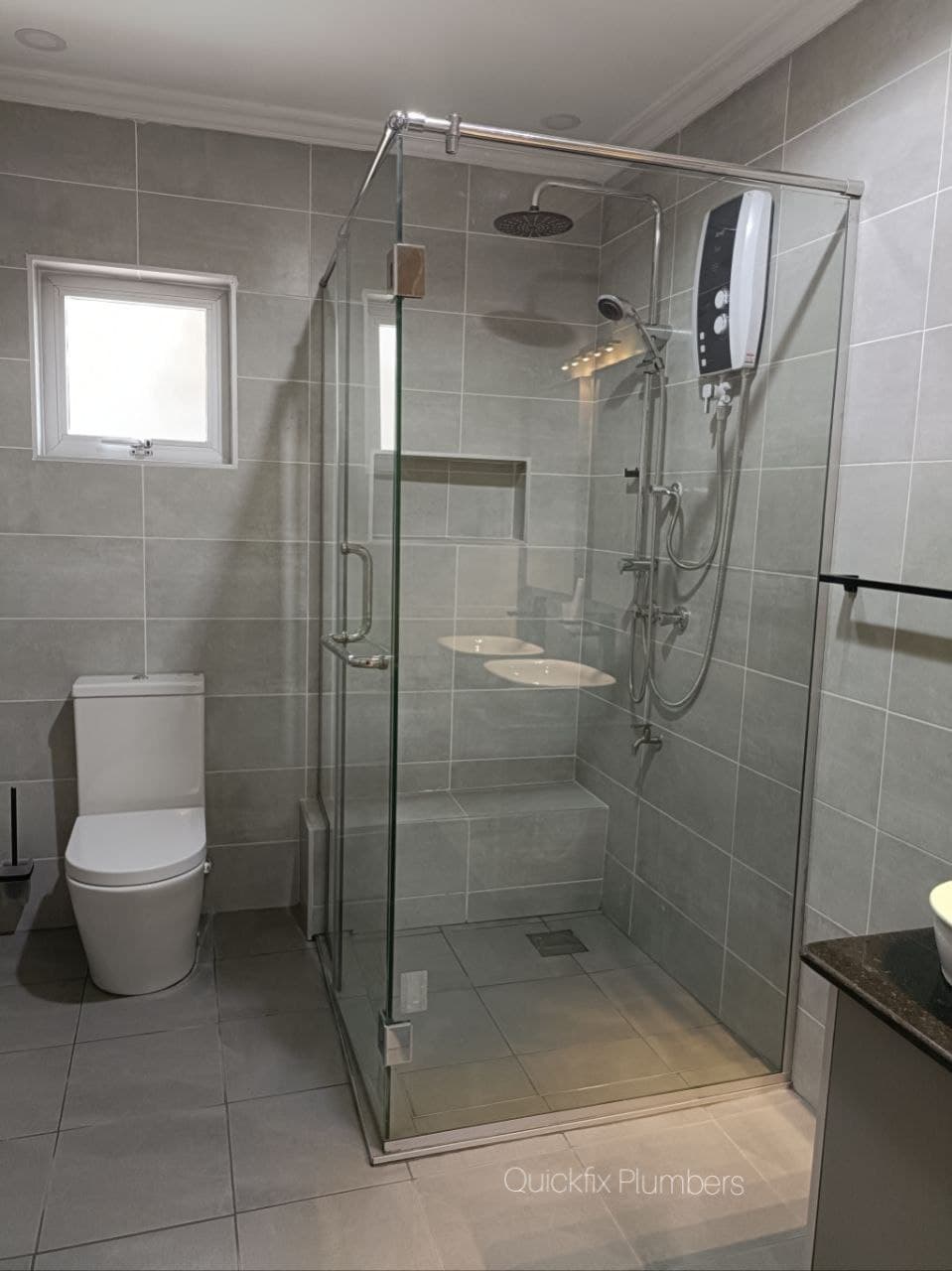 Frameless Shower Cubicle Installation in Mombasa | Shower Door Kenya