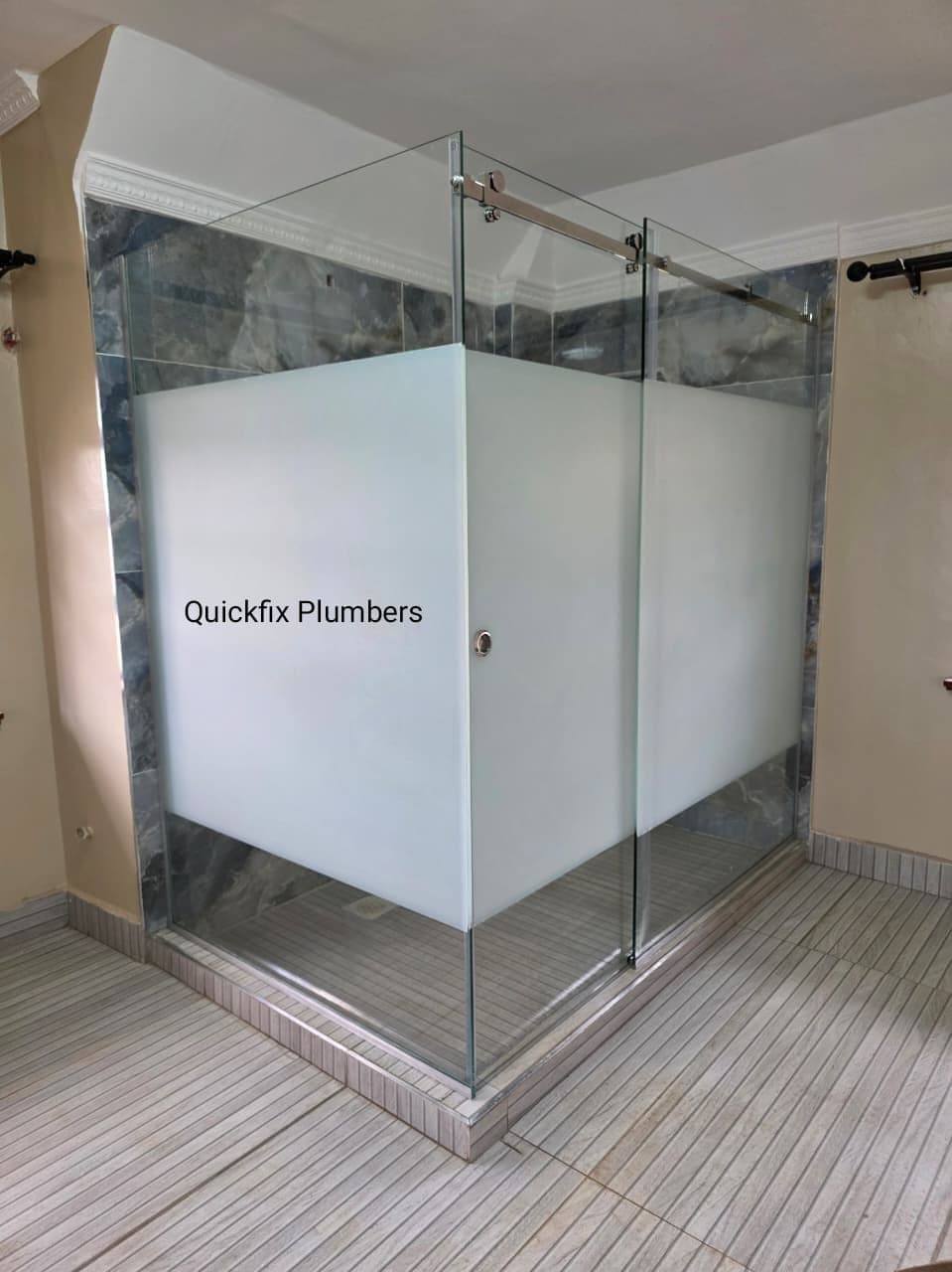 L Shape Glass Shower Sliding Door Mombasa