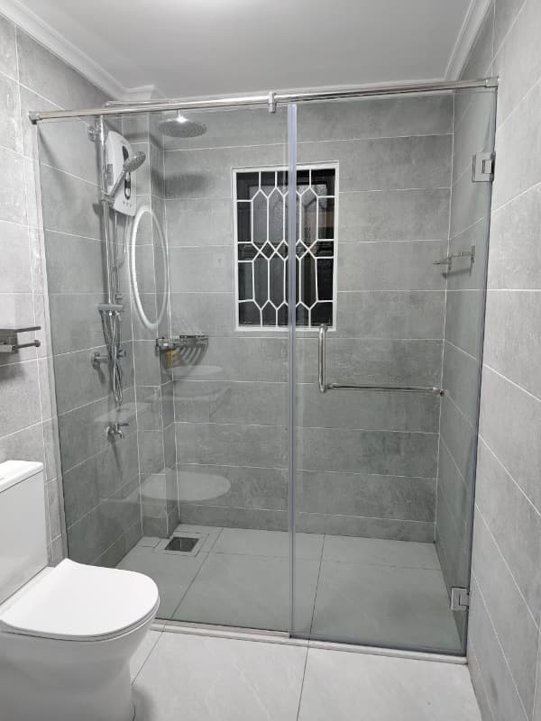 Wall-to-Wall Semi-Frameless Shower Screen | Modern Glass | Quickfix Mombasa